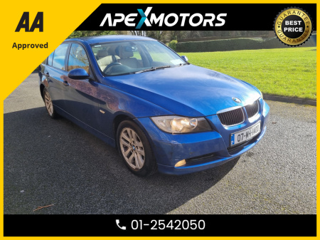 2007 BMW 3 Series E90 SALOON M47 2.0 * SAME OWNER FROM NEW * NEW NCT MAY-26 * CREAM LEATHER * AA APPROVED * 101 SAFETY CHECKLIST * IMMACULATE * TOP-SPEC * 12-MONTH ROADSIDE ASSIST * CARTELL HISTORY CHECKED * 01-2542050 €3,749