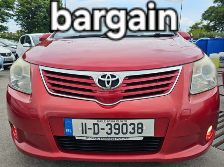 2011 Toyota Avensis 2011 TOYOTA AVENSIS PETROL MINT NCT&TAXED €2,222 €2,222