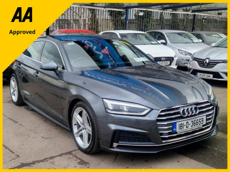2018 Audi A5 2.0 TDI, SPORTBACK, ST, S LINE, AUTOMATIC, LOW MILEAGE, NATIONWIDE WARRANTY, FINANCE, 5 STAR REVIEWS €25,995
