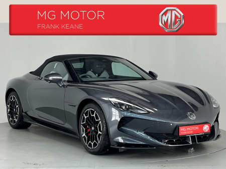 2025 MG Cyberster MG CYBERSTER SINGLE MOTOR**7 YEAR WARRANTY**SCISSOR DOORS**LAUNCH CONTROL**FULLY ELECTRIC HOOD**8 SPEAKER BOSE SOUND SYSTEM**WRAPAROUND 3 SCREEN COCKPIT**ADAPTIVE CRUSIE CONTROL** €70,750