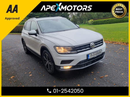 2017 Volkswagen Tiguan FINANCE ARRANGED * 2.0 TDI SE NAV 150PS 5DR SUV * NEW NCT APR-27 * 7-STAMPS SERVICE HISTORY * AA APPROVED * 101 SAFETY CHECKLIST * IMMACULATE * HEATED SEATS * COLOUR REVERSE CAMERA * LOW DIESEL MILES