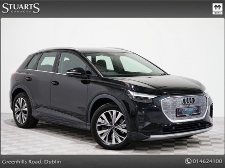 2023 Audi Q4 e-tron “40 – BIGGER BATTERY* Q4 E-TRON SPORT SUV: MYTHOS METALLIC, FULL BLACK LEATHER, FLAT BOTTOM STEERING WHEEL, PARKING PACK, ASSISTANCE PACK €33,945