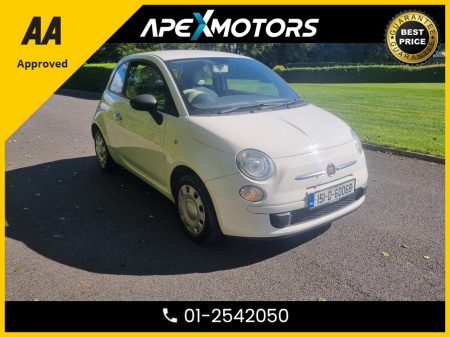 2015 Fiat 500 FINANCE ARRANGED * RELIABLE 3Dr HATCH * 101 SAFETY CHECKLIST * 12-MONTH ROADSIDE ASSIST  * WIRELESS APPLE CARPLAY * IMMACULATE * NEW NCT AUG-26 * LOW TAX * ONE VERY CAREFUL OWNER * CARTELL HISTORY €6,949