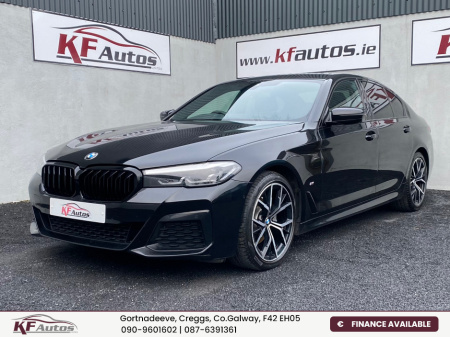2021 BMW 5 Series 520d G30 LCI M Sport Auto 190bhp 4dr - 211 Reg | Finished in Sapphire Black Metallic with Full Black Leather Interior €42,995