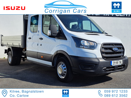 2021 Ford Transit LOW KMS! TWIN REAR WHEEL CREWCAB TIPPER €38,995