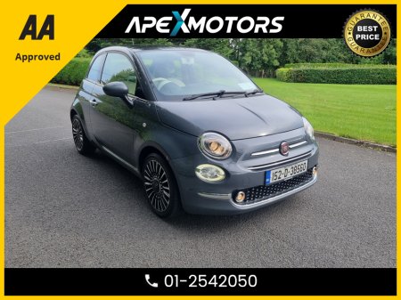 2015 Fiat 500 FINANCE ARRANGED * TOP-SPEC * 1.2 LOUNGE WITH SUNROOF * NEW NCT JUL-27 * 8-STAMPS SERVICE HISTORY * AA APPROVED * 101 SAFETY CHECKLIST * IMMACULATE * LOW LOW MILES * 2-KEYS * LOW TAX * 01-2542050 €7,949