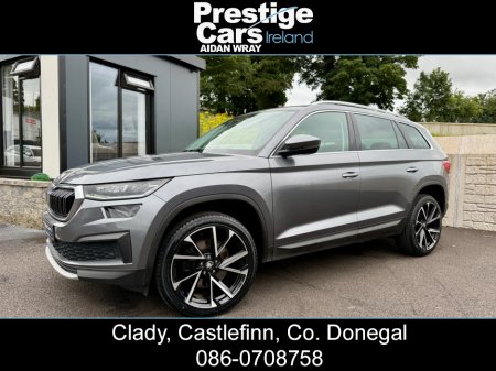2022 Skoda Kodiaq 2.0 TDI SEL AUTOMATIC 150 BHP,7 SEATS,GRAPHITE GREY METALLIC,HALF HEATED LEATHER,XENON/LED LIGHTS,PRIVACY GLASS,APPLE CAR PLAY,PARK SENSORS,20” ALLOYS,ONE OWNER,FULL SKODA SERVICE HISTORY,HIGH SPEC