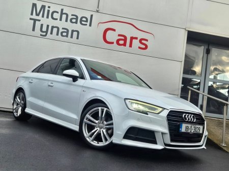 2018 Audi A3 1.4 Petrol S Line, Saloon, Automatic (150bhp), 18'' Alloys, Sat Nav, CarPlay, Camera, Cruise Control €22,777