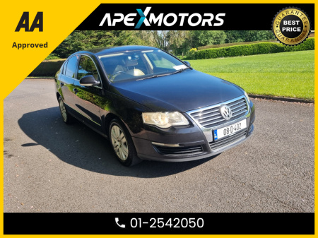 2008 Volkswagen Passat PETROL 4DR * TOP-SPEC HIGHLINE 115 * CREAM LEATHER * AA APPROVED * 101 SAFETY CHECKLIST * IMMACULATE * HEATED SEATS * CRUISE CONTROL * NEW NCT APR-26 * LOW TAX * 12-MONTH ROADSIDE ASSIST 01-2542050 €3,449