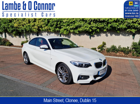 2019 BMW 2 Series 220I M SPORT  AUTO COUPE **** WHITE / RED LEATHER ***M Sport Plus package *** Interior comfort package *** Media package - BMW Professional  **** Very Low Miles **** BMW Service History ***