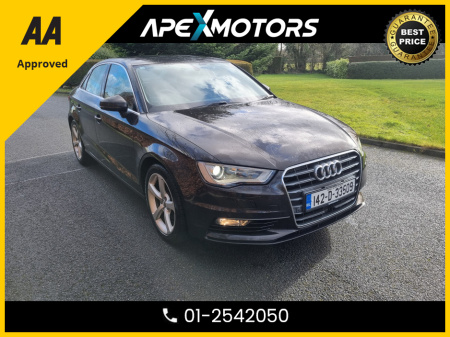 2014 Audi A3 Saloon FINANCE ARRANGED * 1.4 TFSI * NEW NCT JAN-26 * AA APPROVED * 101 SAFETY CHECKLIST * AUTOMATIC (DSG) * IMMACULATE * LOW LOW MILES * ADAPTIVE CRUISE * CRUISE CONTROL and SPEED LIMITER * LOW TAX