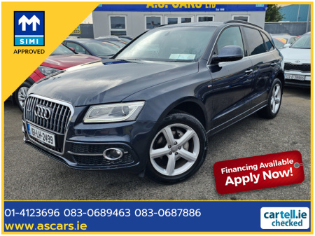 2016 Audi Q5 2.0 TDI ** S-LINE QUATTRO ** 4X4 ** IRISH CAR ** FULL LEATHER  & ALCANTARA INTERIOR ** ELECTRIC / HEATED SEATS ** PANORAMIC GLASS ROOF ** SAT NAV ** BEST AVAILABLE ** €18,995