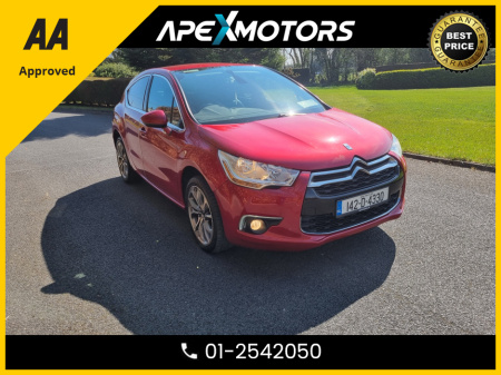 2014 Citroen C4 FINANCE ARRANGED * DS4 HDI 115 DSTYLE 5DR * AA APPROVED * 101 SAFETY CHECKLIST * IMMACULATE * COLOUR REVERSE CAMERA * TOP-SPEC 5DR HATCH * LOW LOW MILES * ADAPTIVE CRUISE * CRUISE CONTROL 01-2542050 €8,949